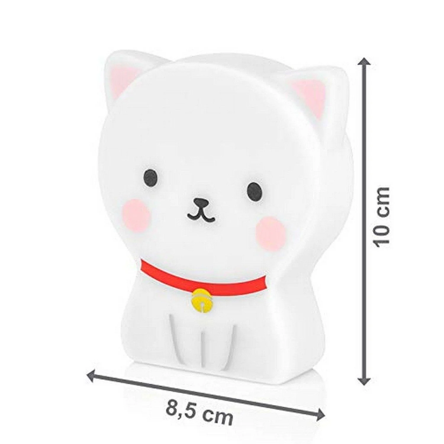 LED Nachtlicht Katze – Warmweißes Licht, Timer-Funktion, Batteriebetrieb
